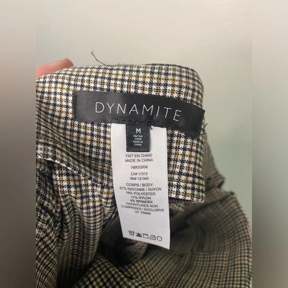 Dynamite Houndstooth High Waisted Stretchy Trouser Pants - Picture 2 of 5
